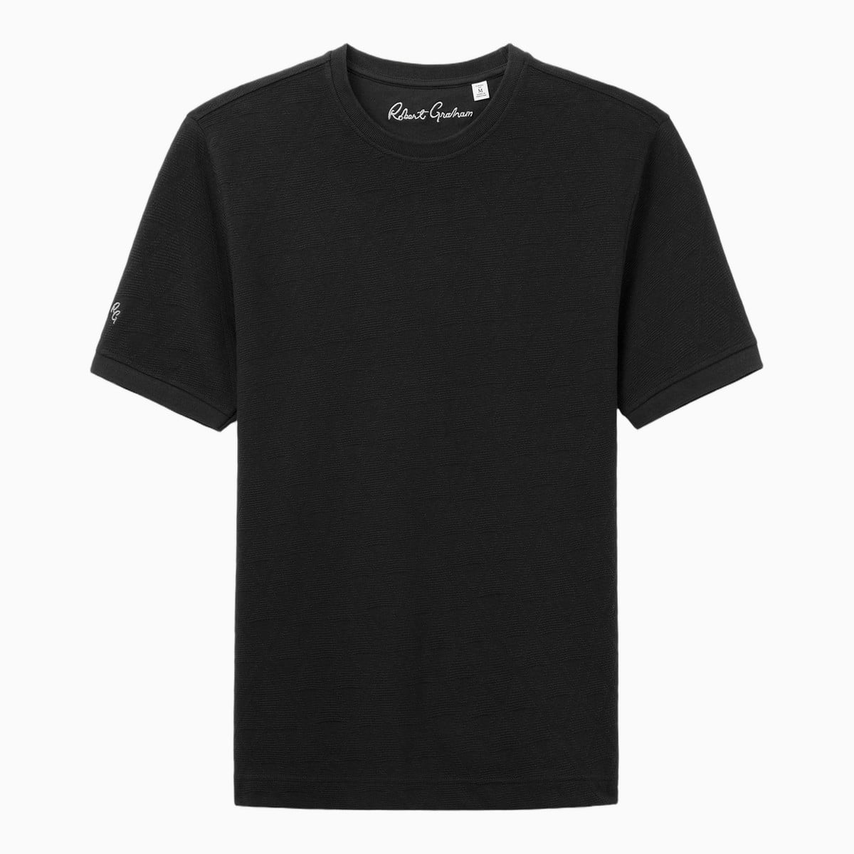 Black knit T-shirt by Robert Graham