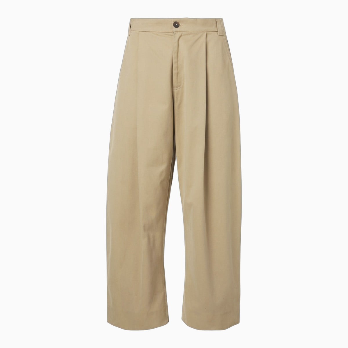 Khaki wide-leg cotton chinos by Studio Nicholson