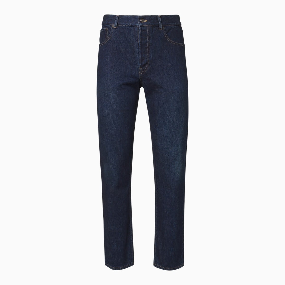 Dark indigo straight jeans by The Row