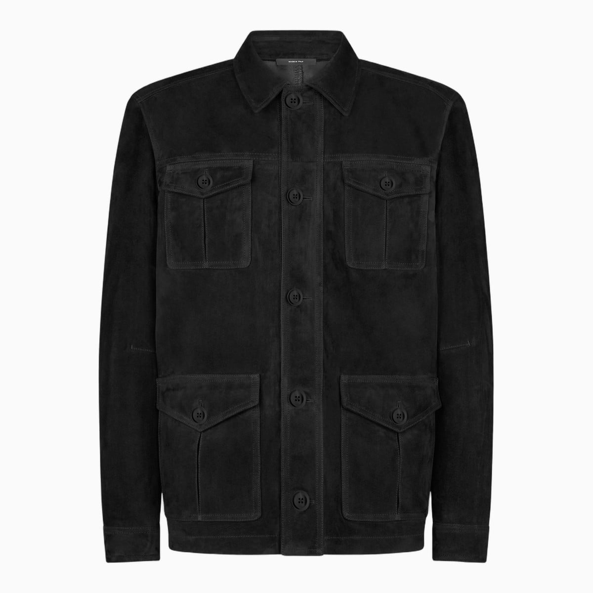 Black suede four-pocket jacket by Tom Ford