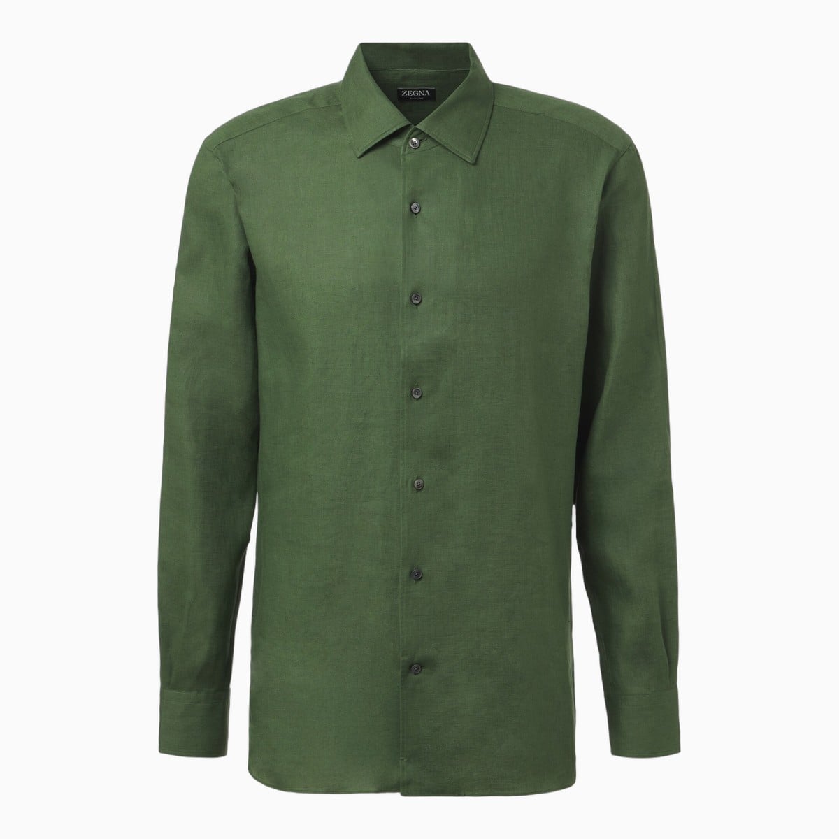 Green linen shirt by Zegna