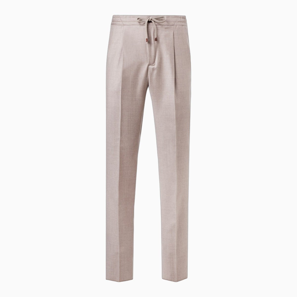 beige Slowear wool flannel trousers