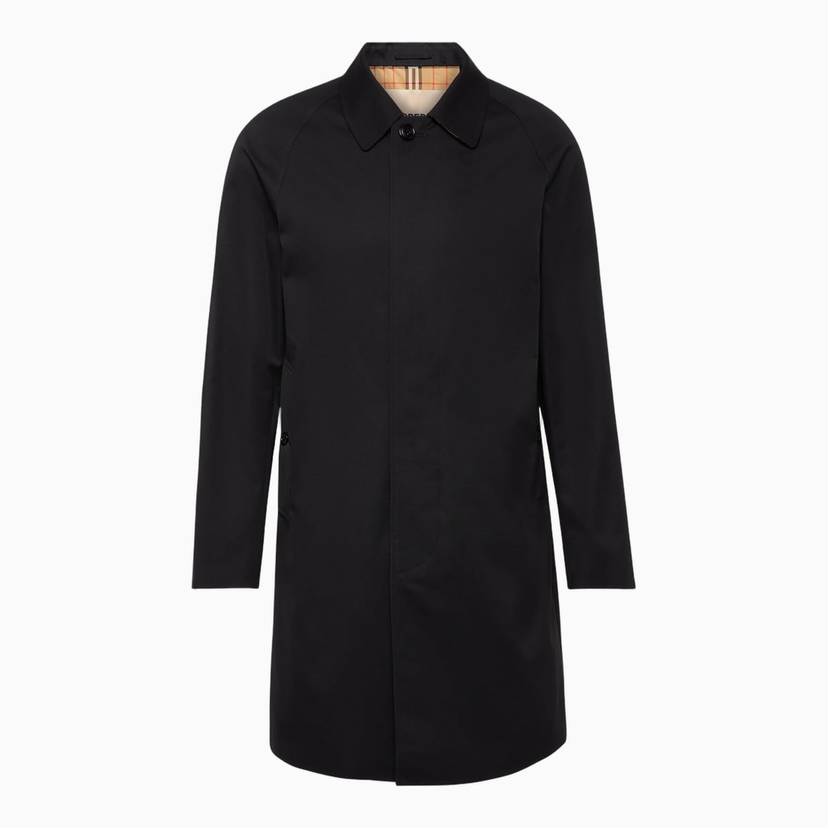 black Burberry Camden cotton gabardine car coat