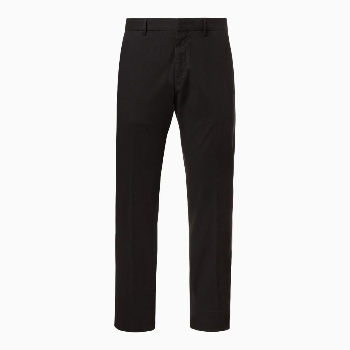 black Zegna cotton-blend slim trousers