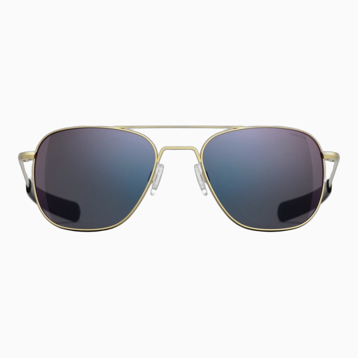 Randolph Aviator sunglasses in satin gold with gray lenses