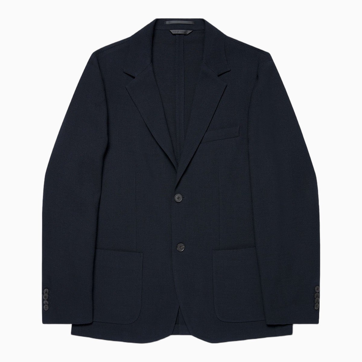 navy Sunspel textured wool blazer