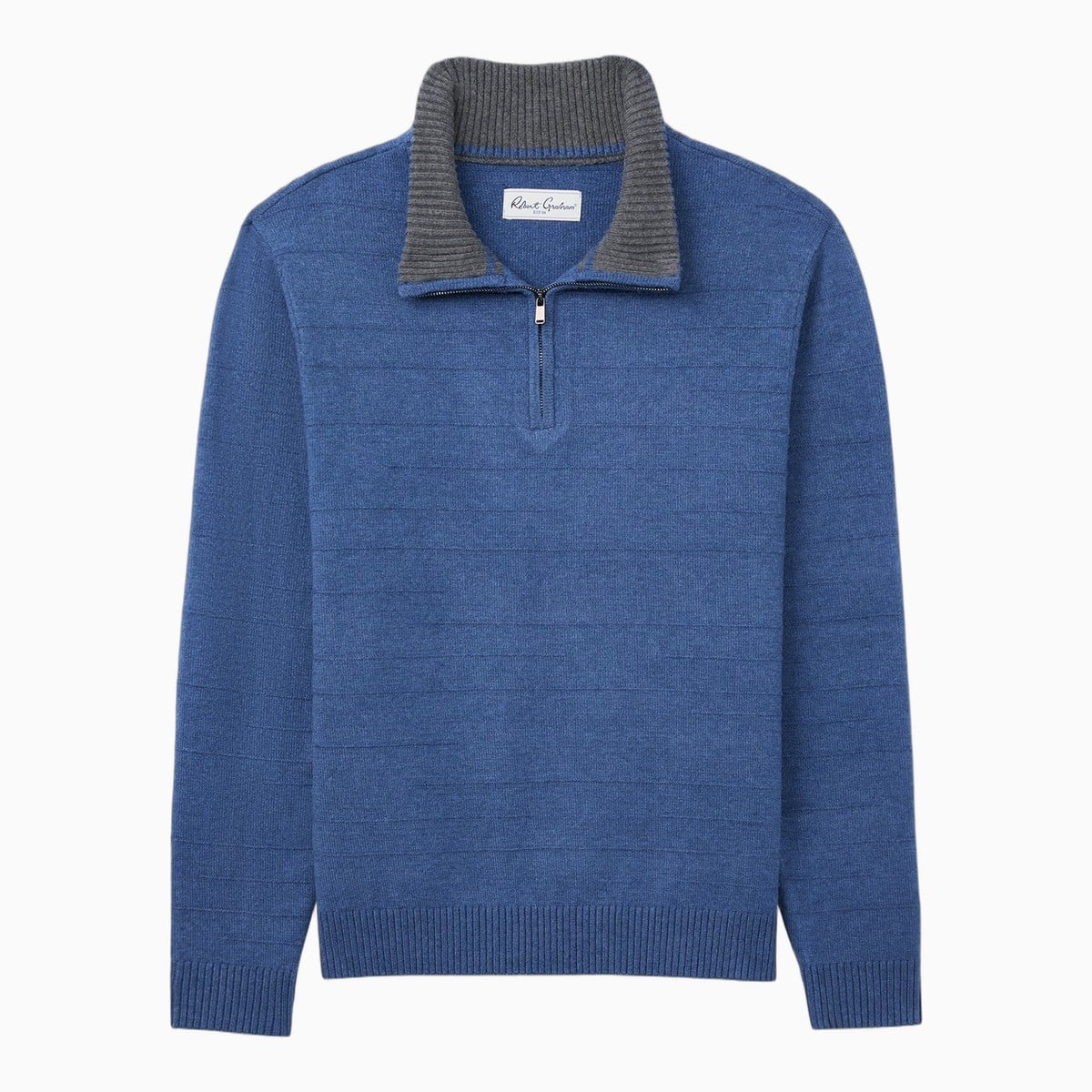 blue Robert Graham Poggio quarter-zip sweater