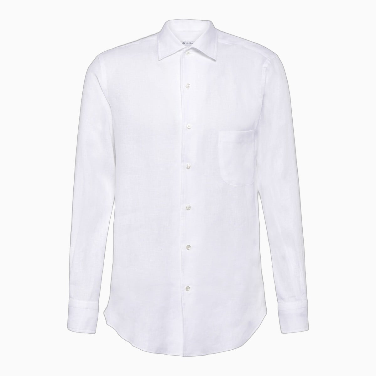 white Loro Piana André linen shirt