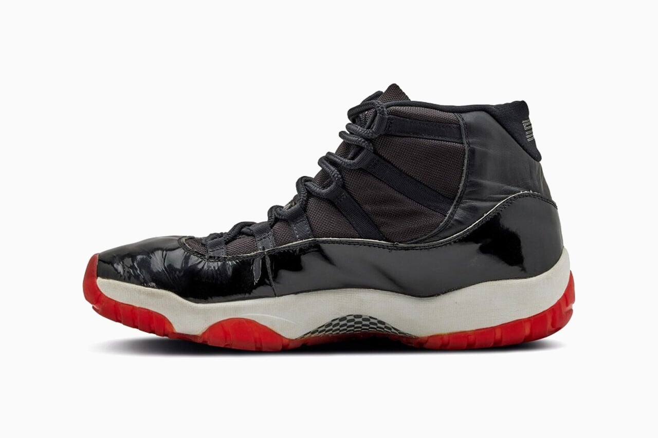 most expensive sneakers michael jordan game worn signed air jordan 11 bred 1996 finals - Luxe Digital