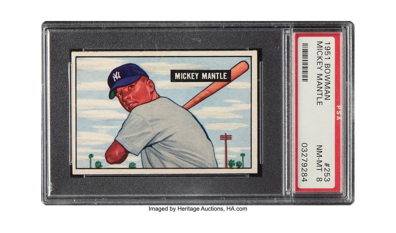 most valuable baseball cards mickey mantle bowman - Luxe Digital