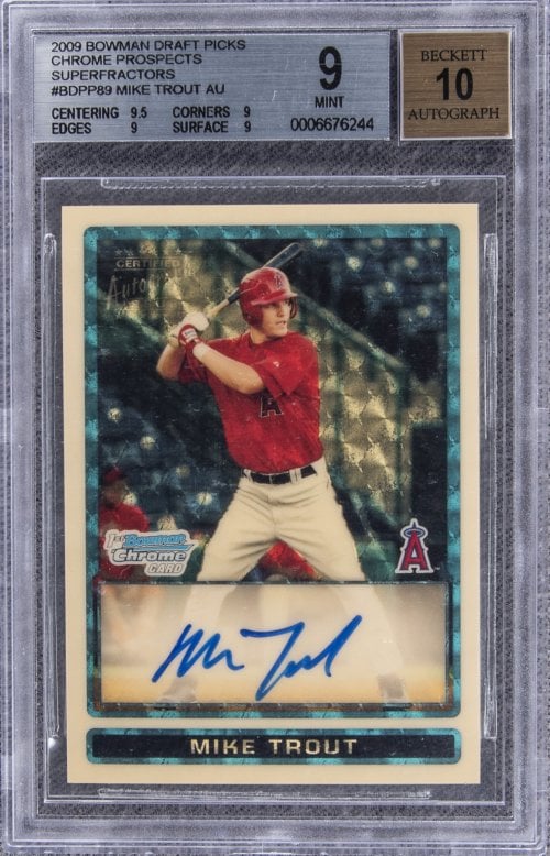 most valuable baseball cards mike trout superfractor - Luxe Digital