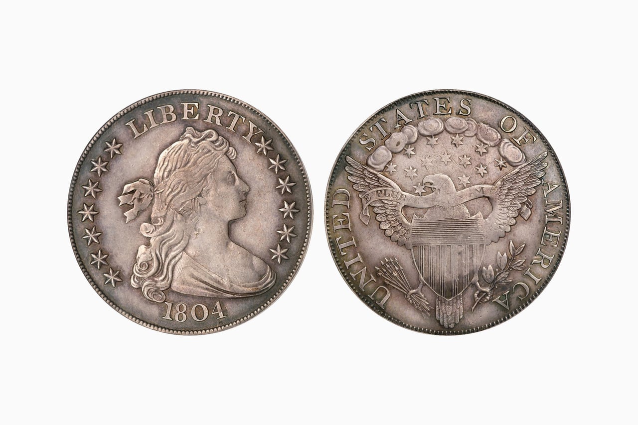 most valuable coins 1804 draped bust silver dollar - Luxe Digital