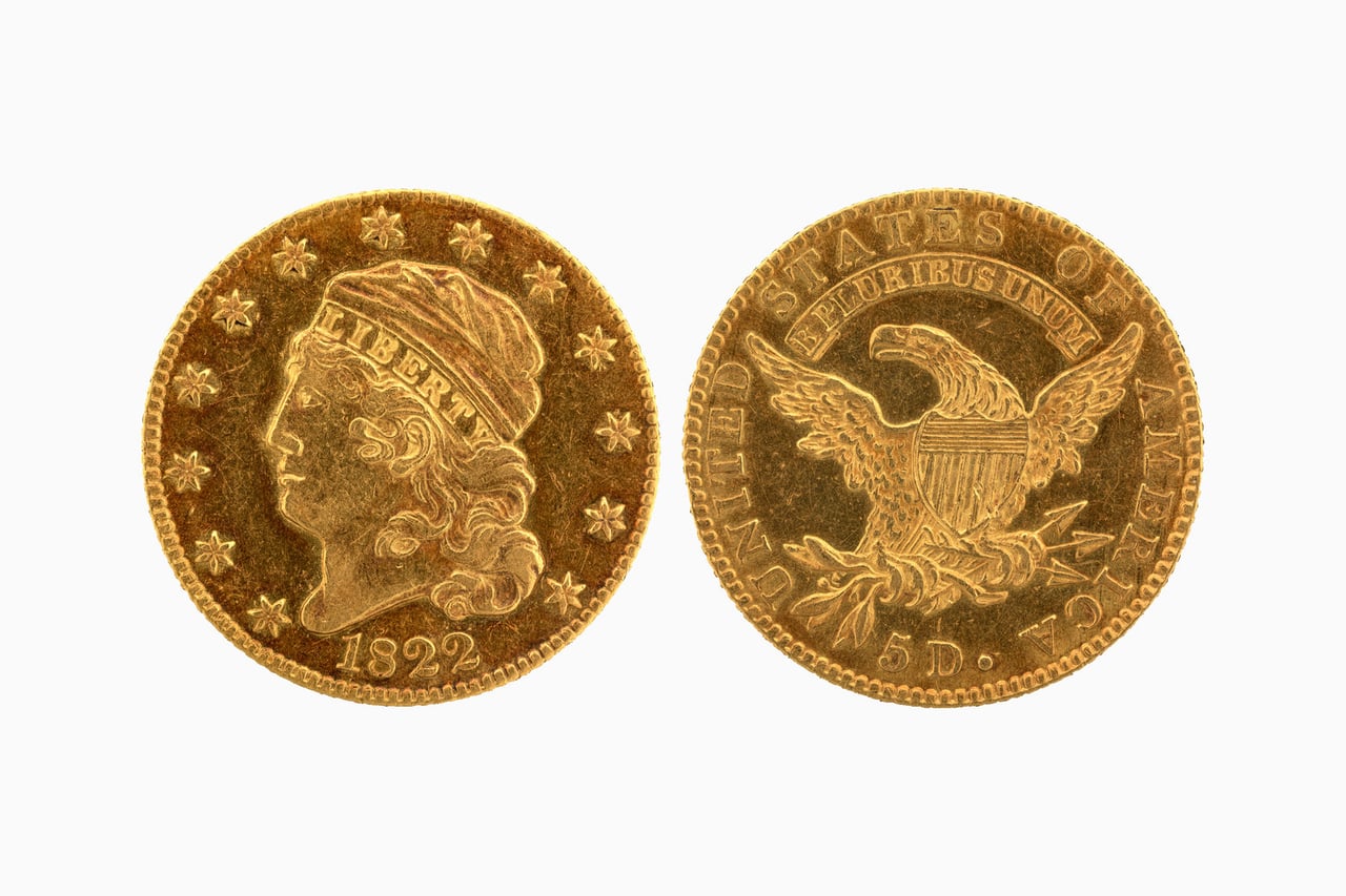 most valuable coins 1822 half eagle - Luxe Digital
