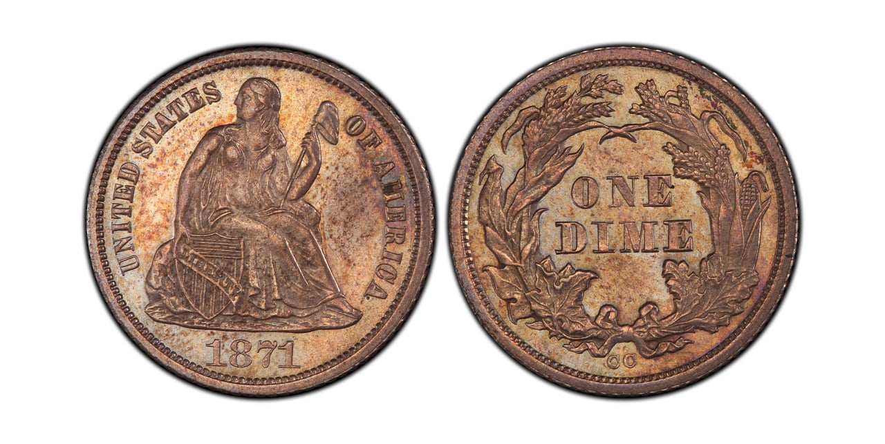 most valuable dimes 1871 cc liberty seated dime - Luxe Digital