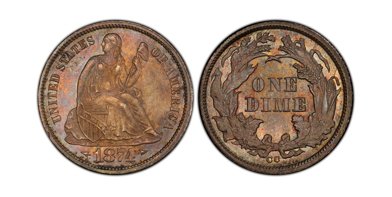 most valuable dimes 1874 cc liberty seated dime - Luxe Digital