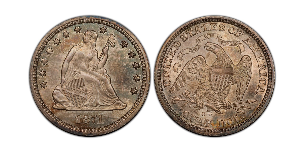 most valuable quarters 1871 cc liberty seated quarter - Luxe Digital