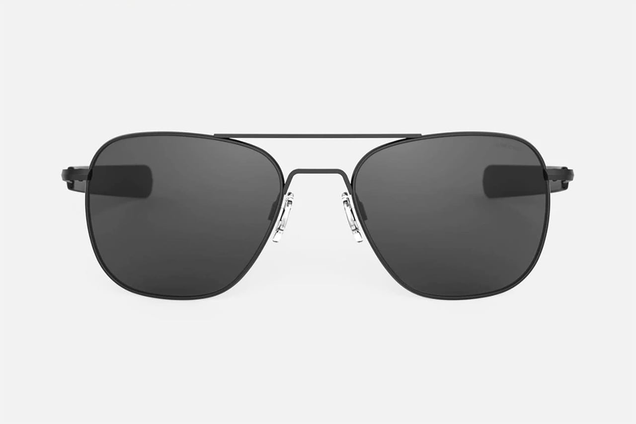 randolph engineering sunglasses military aviator matte black luxe digital