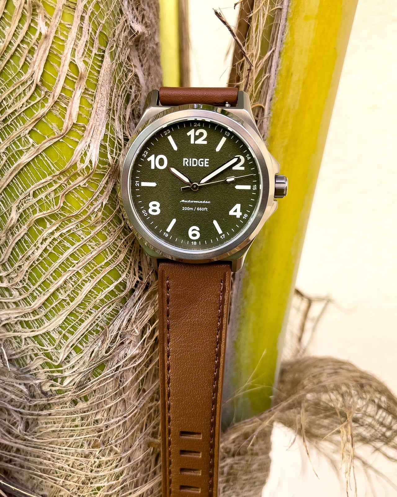 Ridge Titanium Field watch review olive green - Luxe Digital