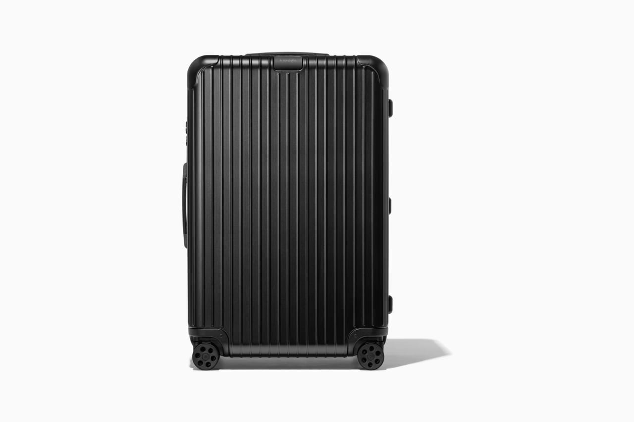 Rimowa Essential Check-In L polycarbonate suitcase in matte black - Luxe Digital