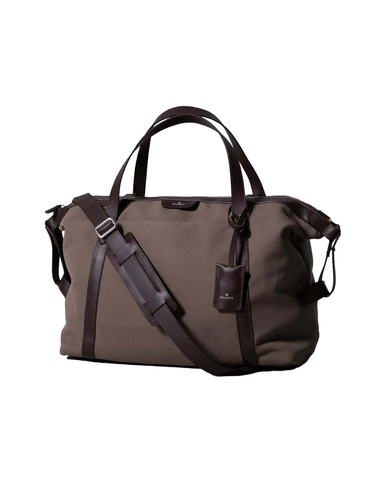 Harber London Leather Overnight Bag