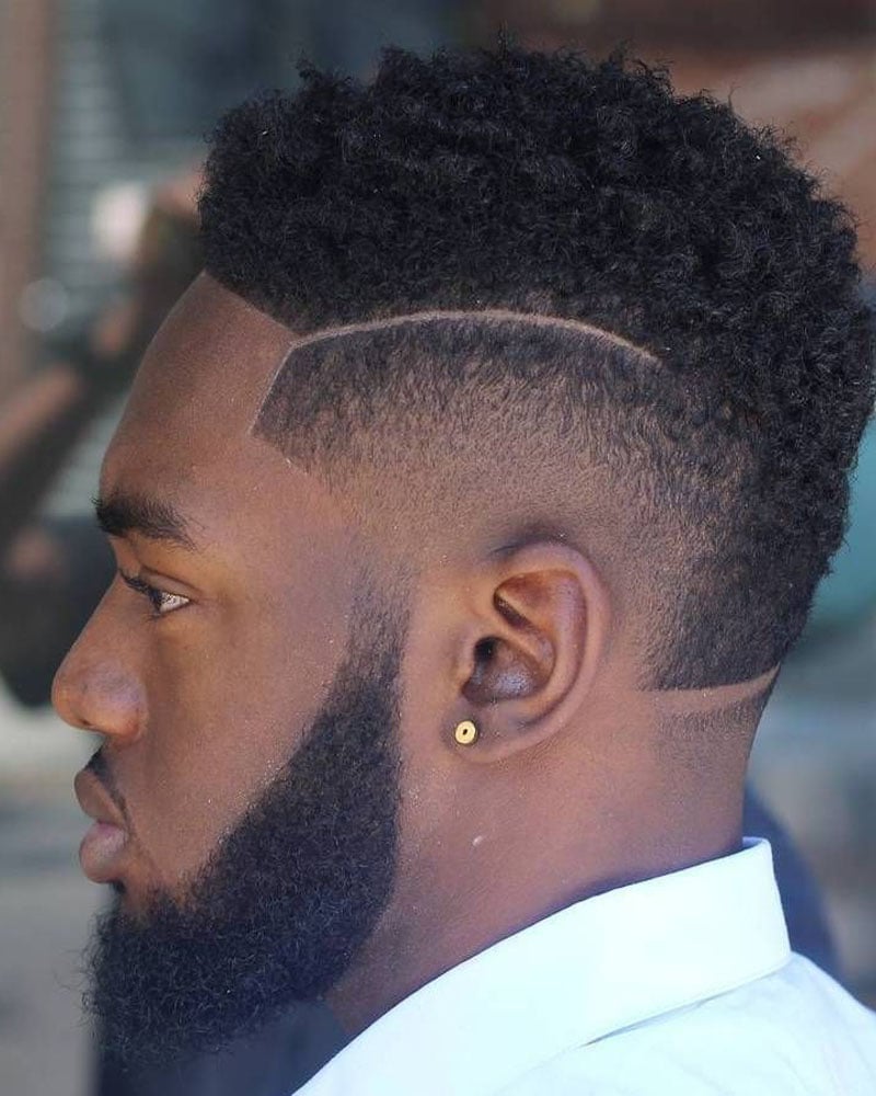 taper fade haircuts men burst fade with line up Luxe Digital