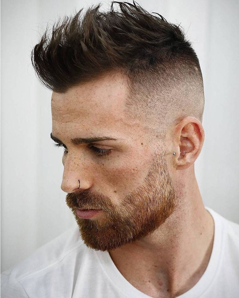 taper fade haircuts men faded with stranded brush up Luxe Digital