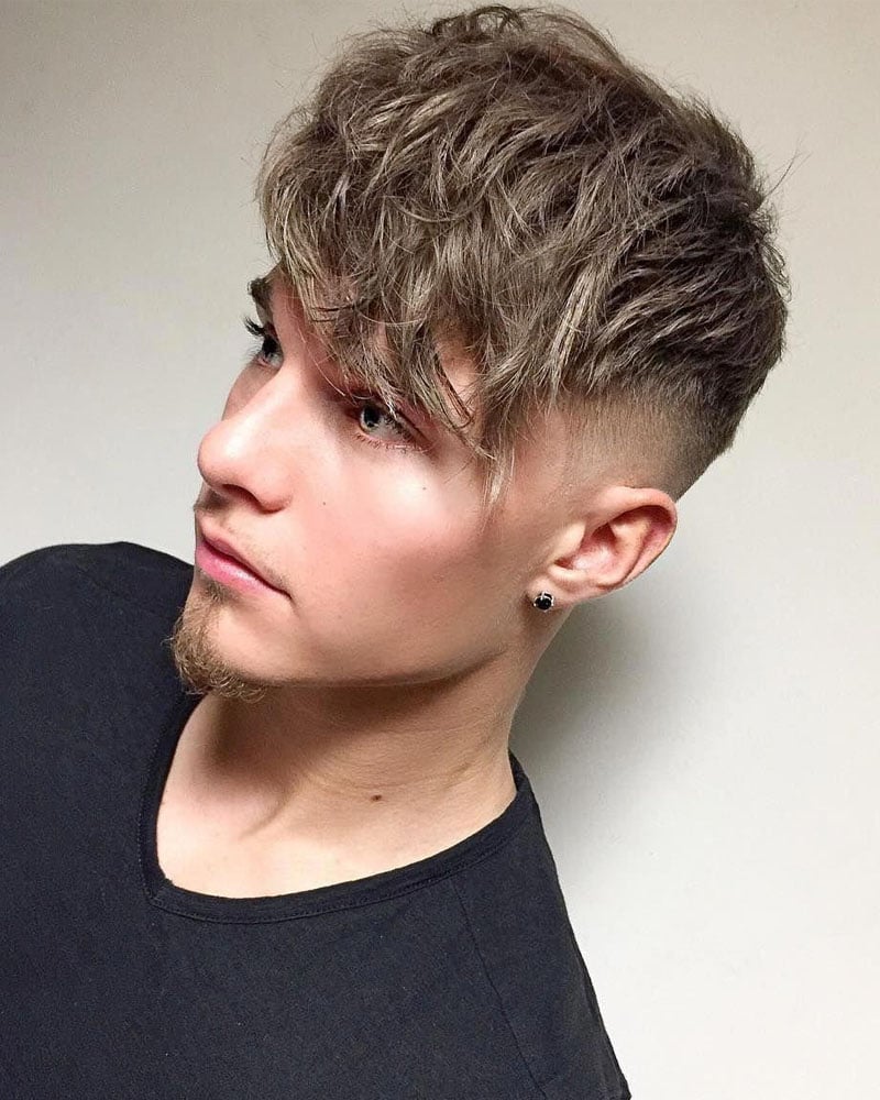 taper fade haircuts men long fringe taper fade Luxe Digital