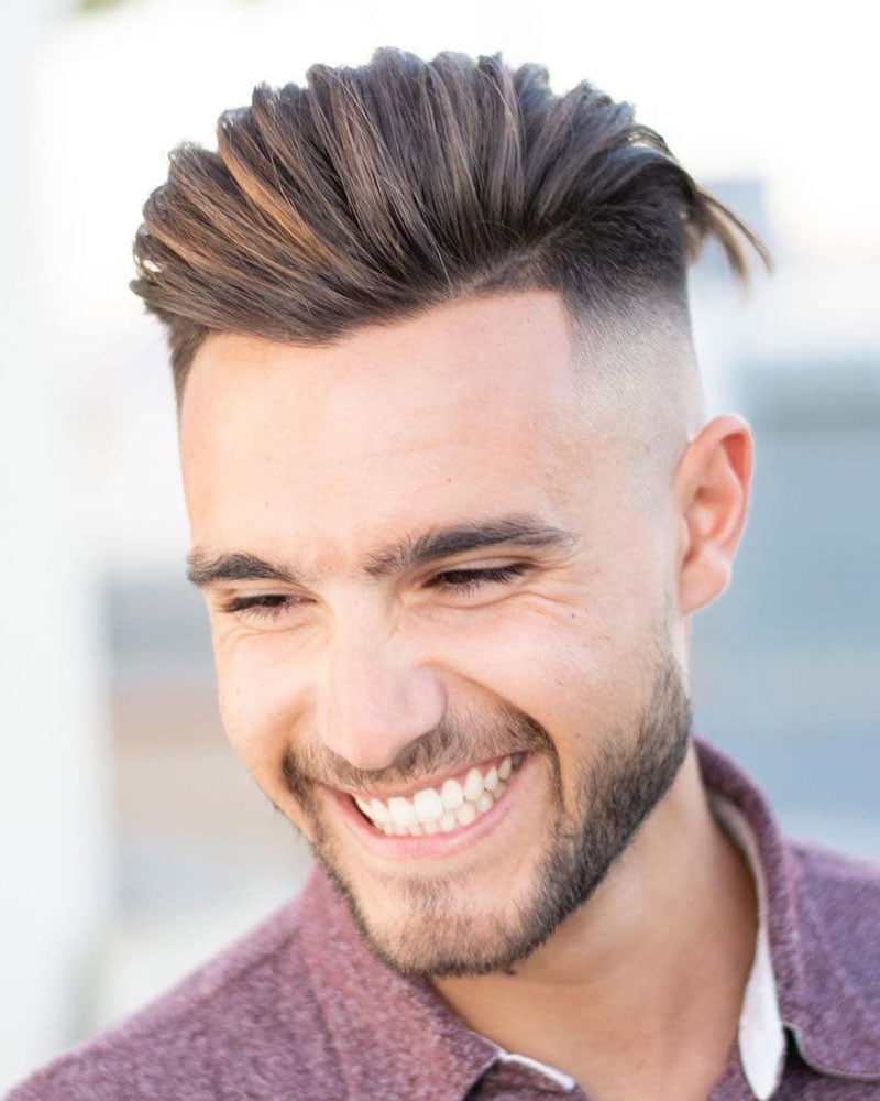 taper fade haircuts men slicked back fade Luxe Digital