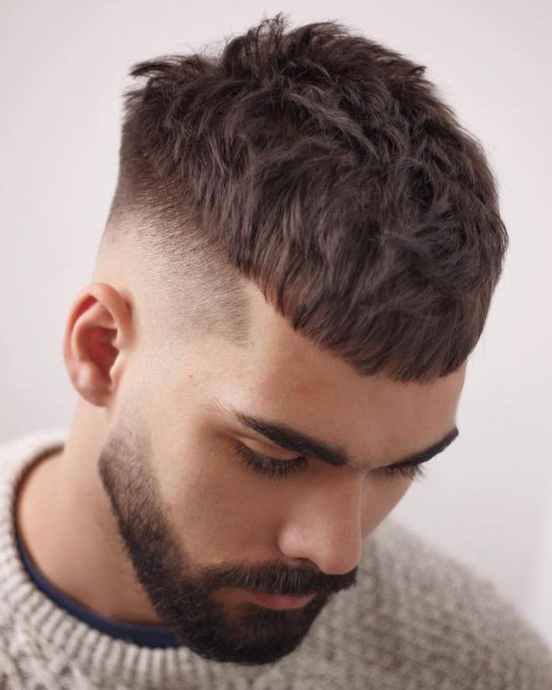 taper fade haircuts men swivelled french crop fade Luxe Digital