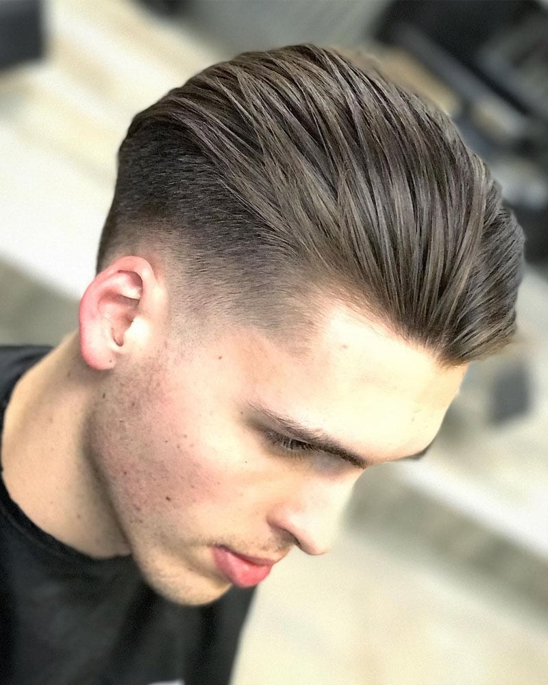 taper fade haircuts men taper fade slicked back Luxe Digital