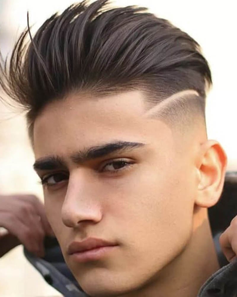 taper fade haircuts men undercut brush up taper fade Luxe Digital