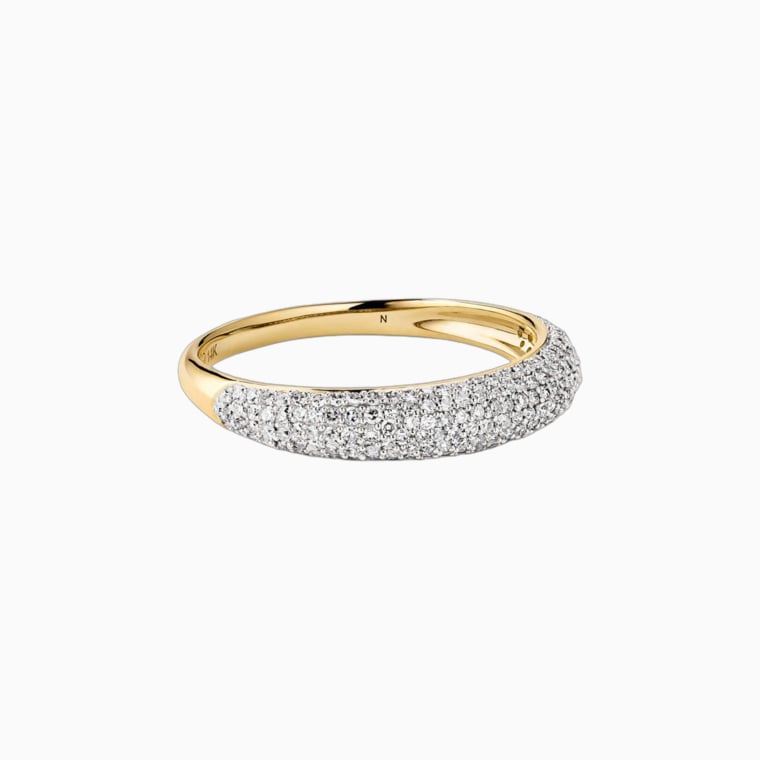 women black tie attire guide mejuri pavé diamond thin dôme ring - Luxe Digital