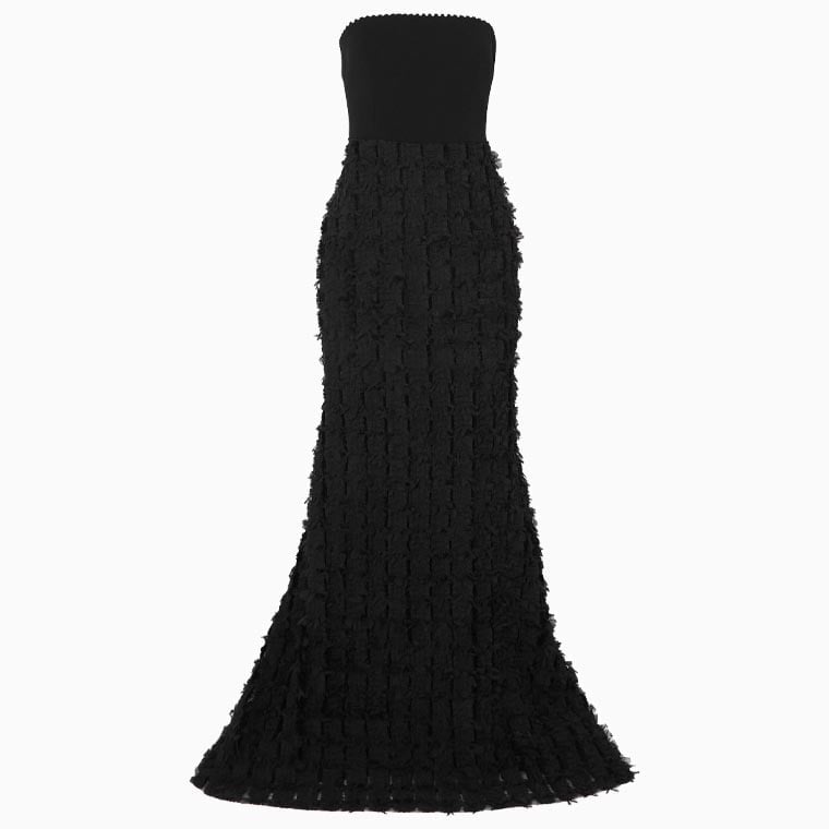 women black tie attire guide rebecca vallance cherie amour strapless gown - Luxe Digital