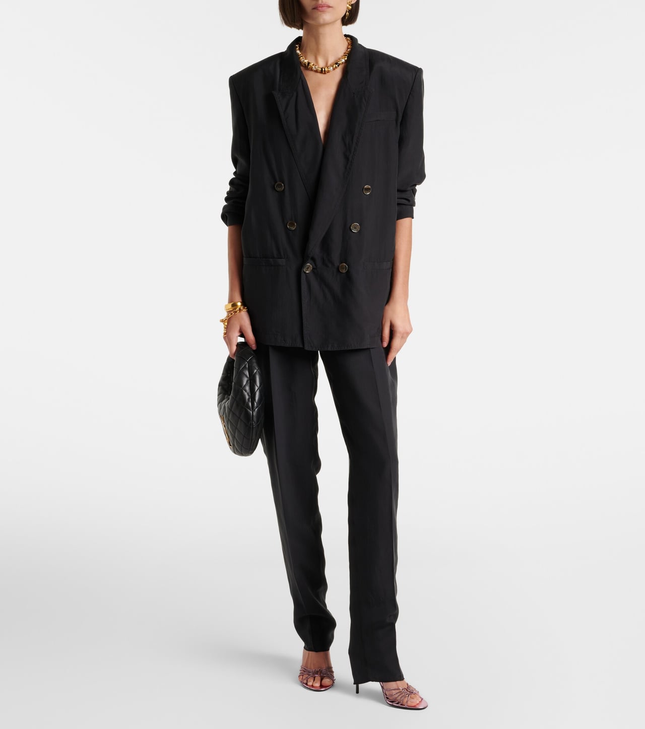 women black tie optional attire guide saint laurent tuxedo blazer - Luxe Digital