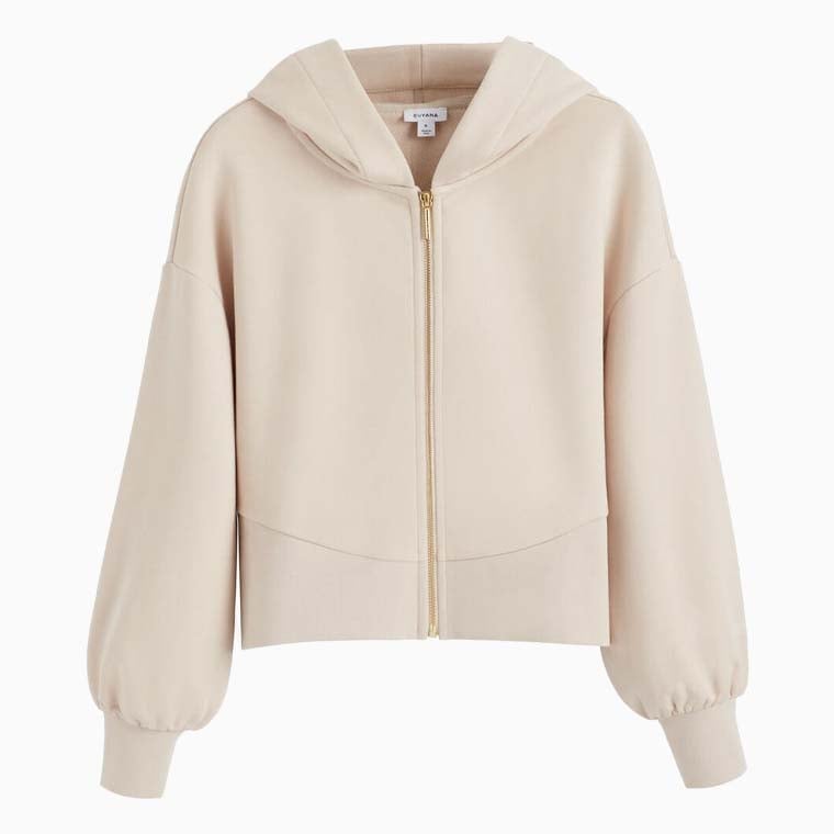 women casual dress code guide cuyana terry zip front hoodie - Luxe Digital
