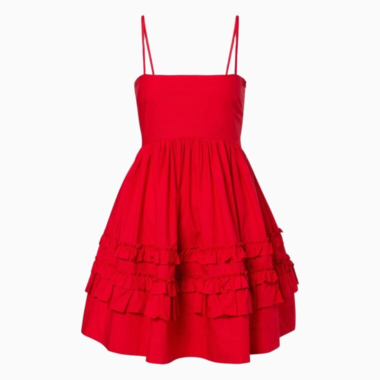 women casual dress code guide ganni ruffled cotton poplin minidress - Luxe Digital
