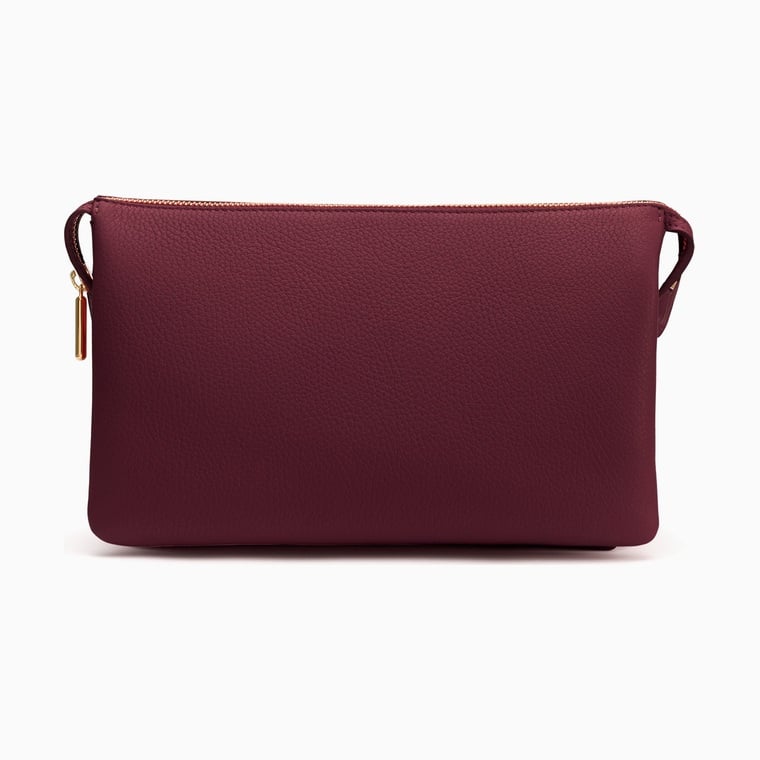 women cocktail attire guide cuyana tria clutch cherry - Luxe Digital