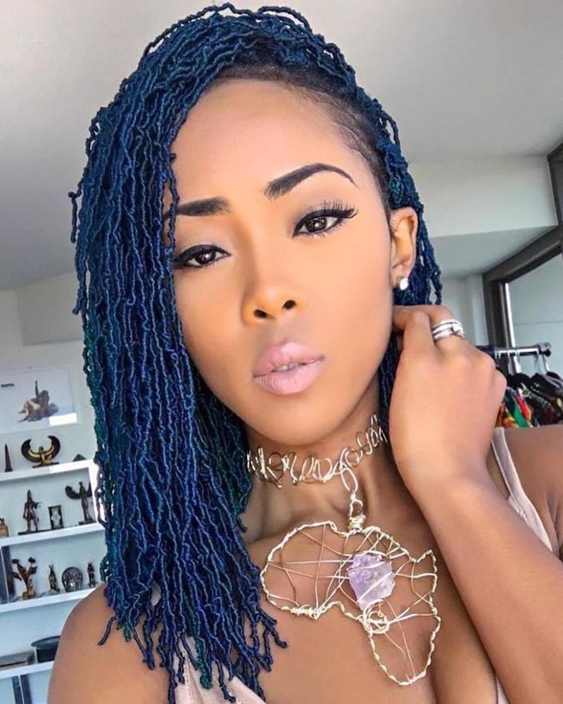 women dreadlock hairstyles blue locks hairstyle - Luxe Digital