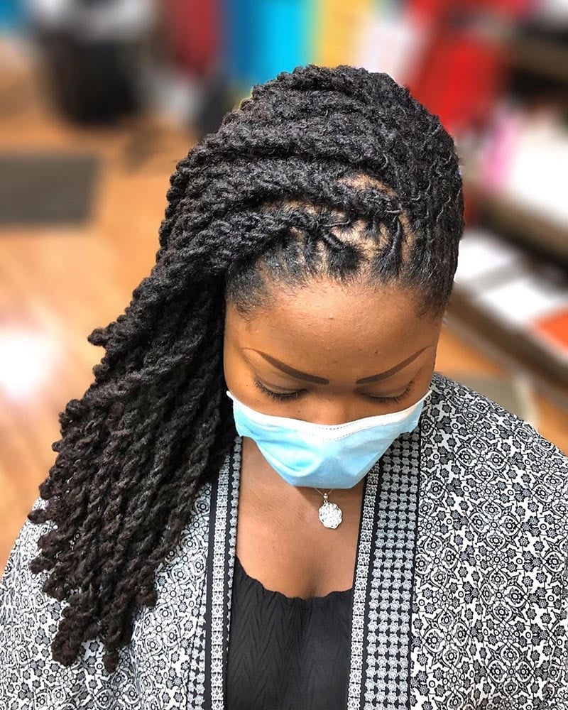 women dreadlock hairstyles braid with dreadlocks - Luxe Digital
