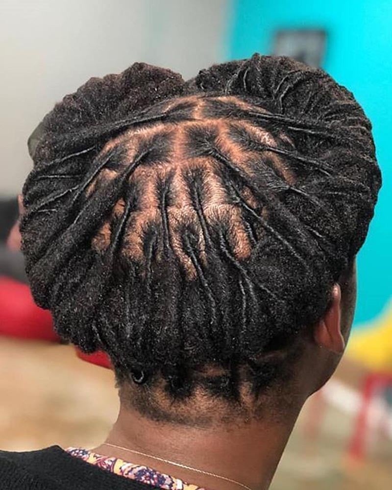 women dreadlock hairstyles dreaded halo with highlights - Luxe Digital