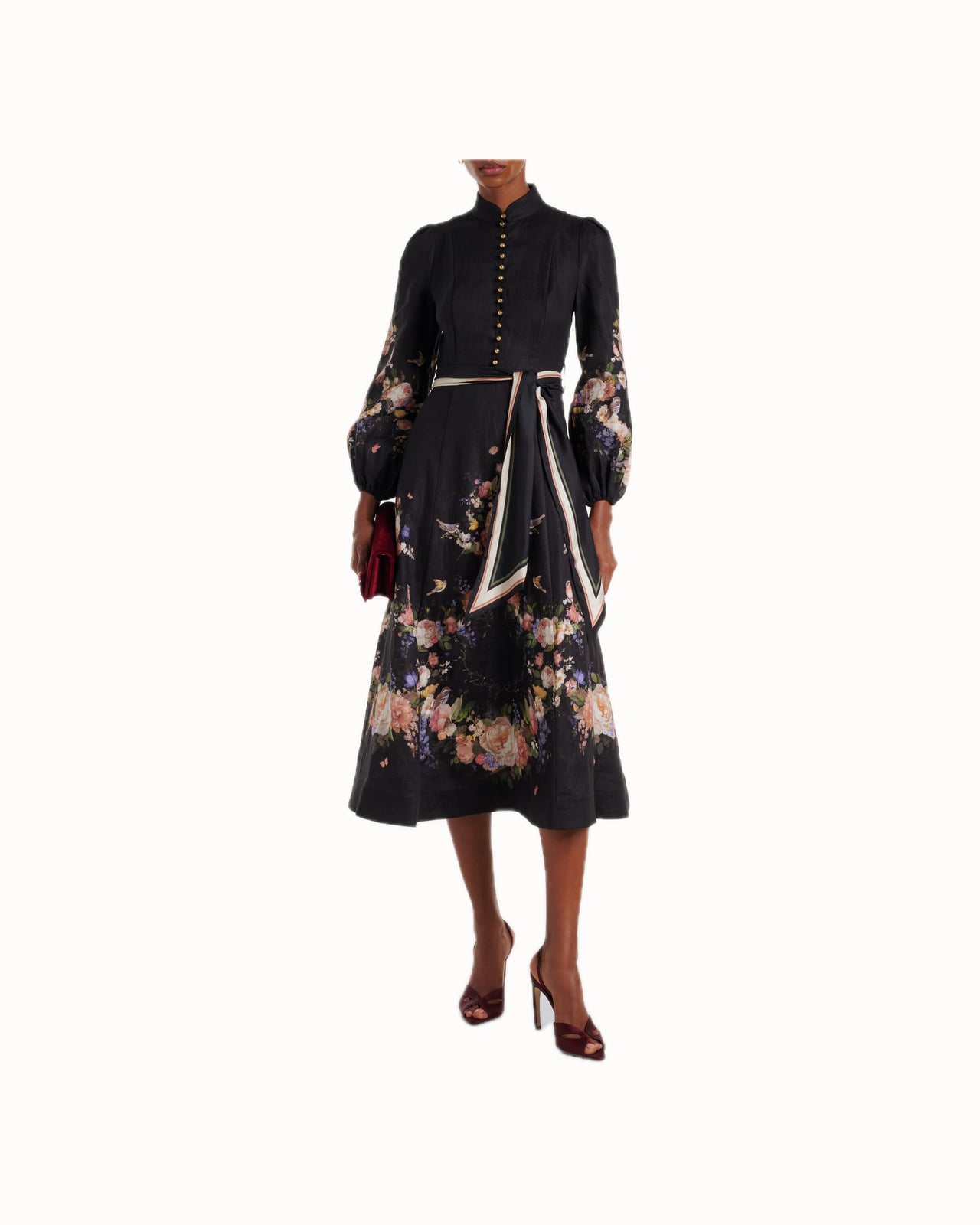 women garden party attire midi dress on grass - Luxe Digital