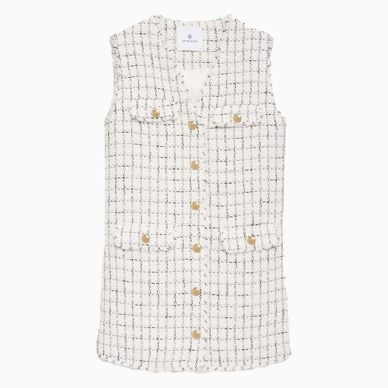 women smart casual dress code guide anine bing janet dress white plaid - Luxe Digital
