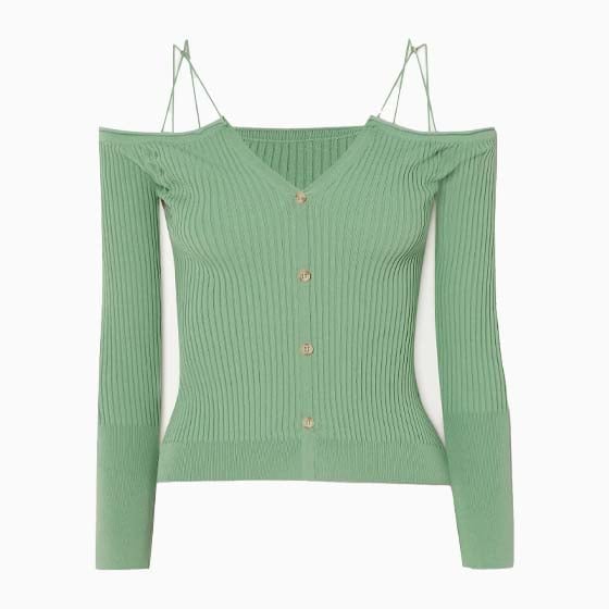 y2k fashion women ribbed cardigans jacquemus review - Luxe Digital