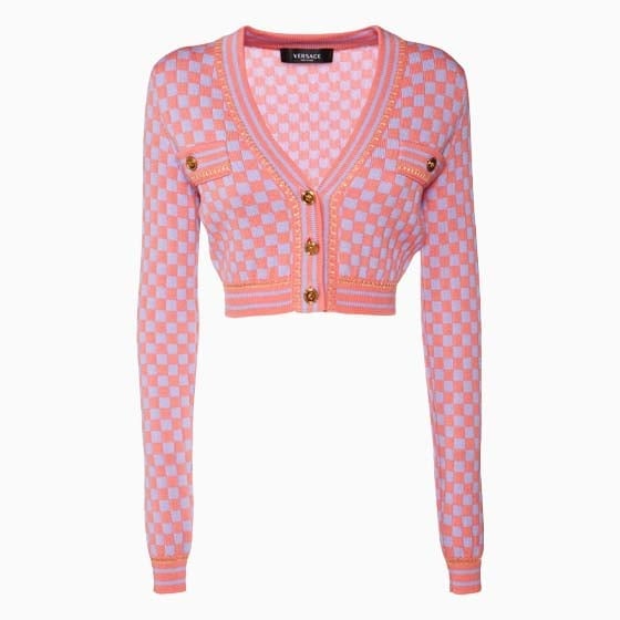y2k fashion women ribbed cardigans versace review - Luxe Digital